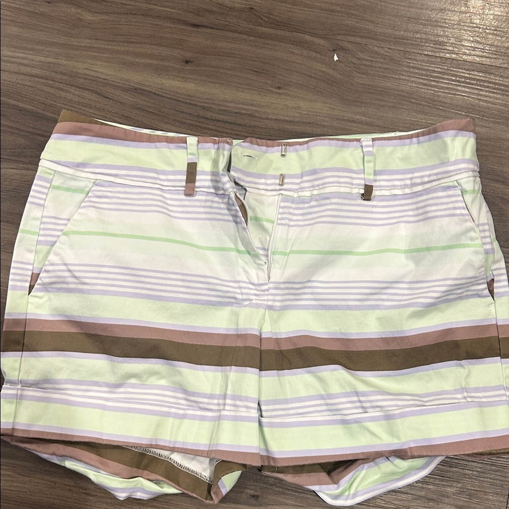 Striped Women's Shorts in Pastel Hues